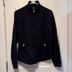 Lauren Ralph Lauren Women's Black Label Navy Zip-Up Jacket Size L